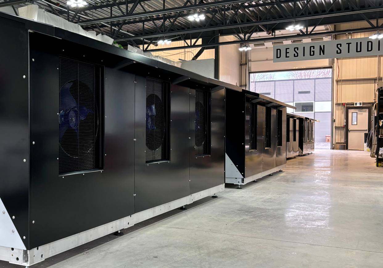 Modules ENERPROX assemblés en atelier avant livraison.